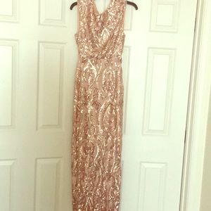 Beautiful Rose Gold sequence gown!